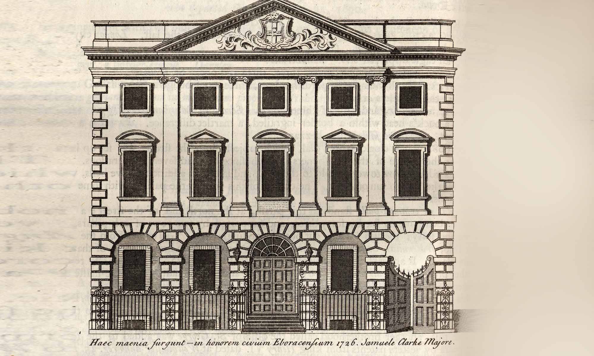 Drawing of the outside of the Mansion House