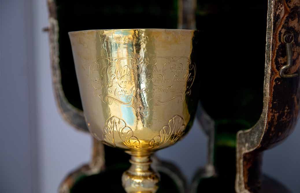 The Great Gold Cup which is part of the Mansion House's collection