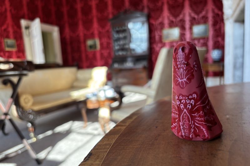 Image of red ghost figure on the table