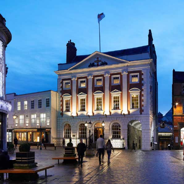 Mansion House at  twilight